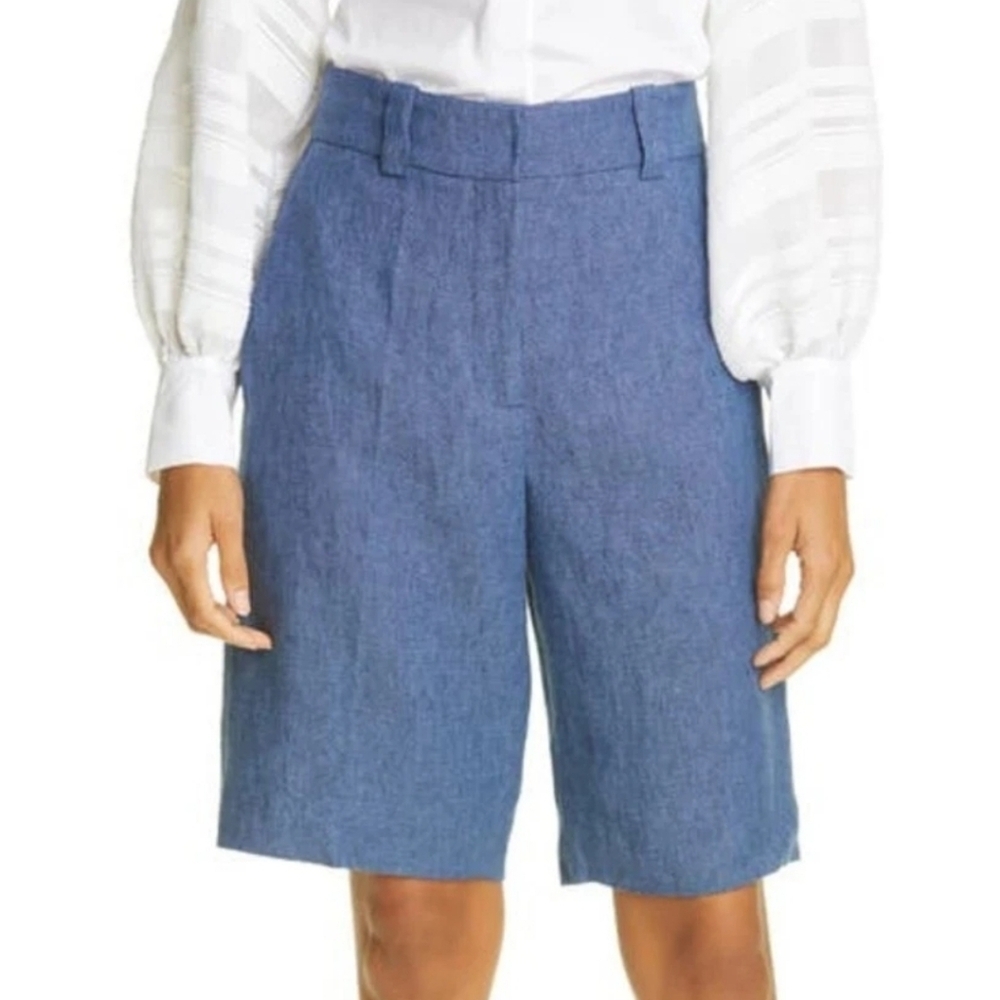 Judith And Charles Linen Bermuda Shorts
